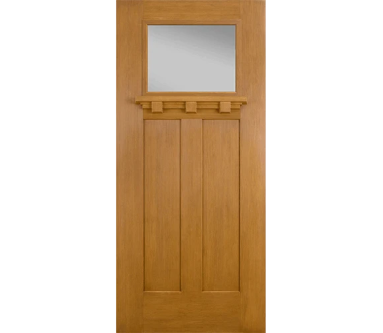 Medford Craftsman Light Fiberglass Entry Door